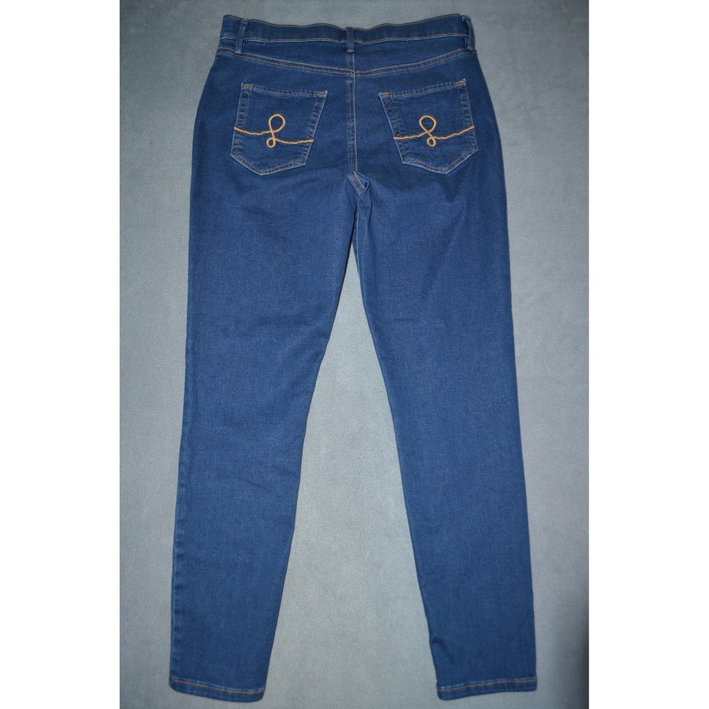 Lilly Pulitzer Eagan Jeans High Rise Size 12 Bennett Wash Style 013597 Skinny - Picture 10 of 11